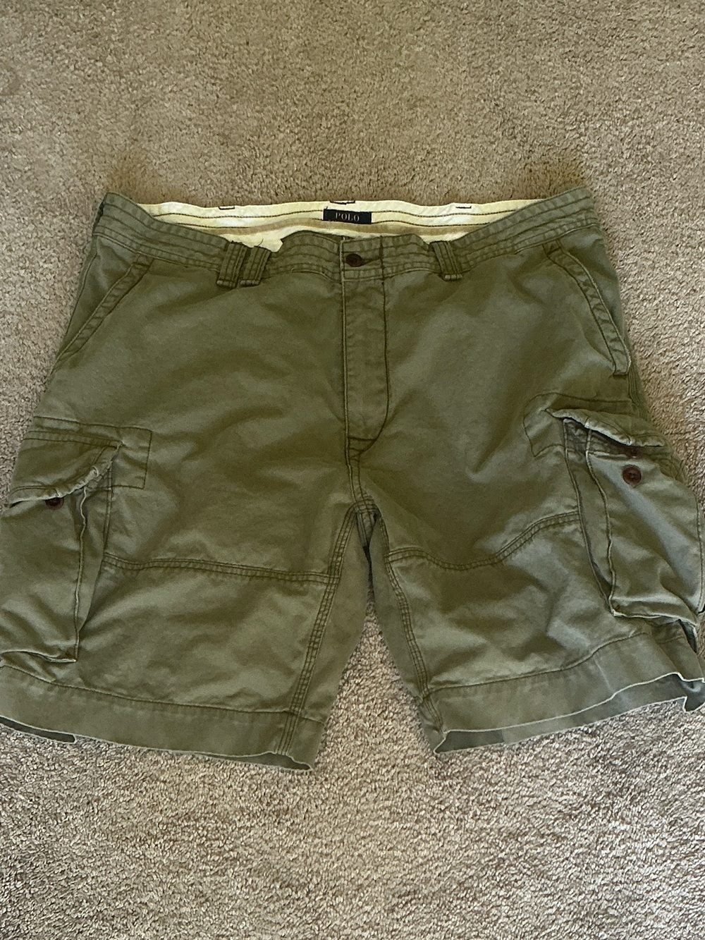 Polo Cargo Triple Thick Khaki Cargo Shorts